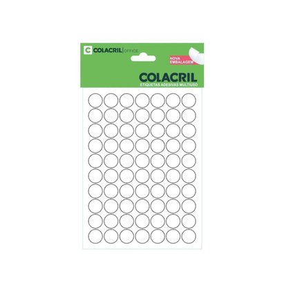 Etiqueta Bolinha Transparente 13mm C/ 420 Unidades Colacril