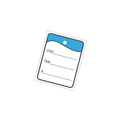 Etiqueta Confecção 30x38mm Azul C/ 1000 Unidades Etiqplast