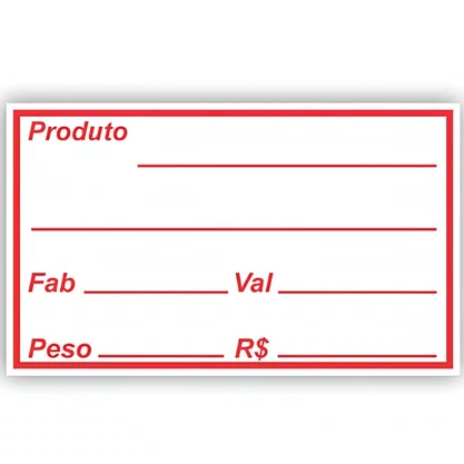 Etiqueta Data Fabricação e Validade 50 x 30 mm Grespan – Pacote com 5 Rolos (100 Unidades Cada)