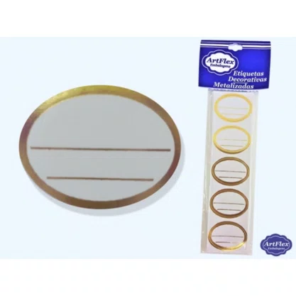 Etiqueta Metalizada Linhas Artflex C/ 100 Unidades Cód. 308