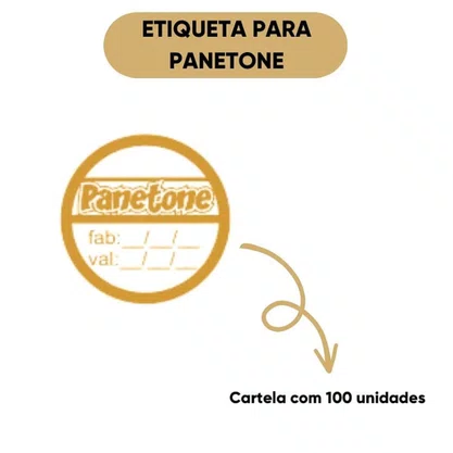 Etiqueta Panetone C/ 100un Artflex
