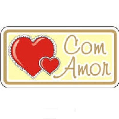 Etiqueta Presente Com Amor C/ 100 Unidades