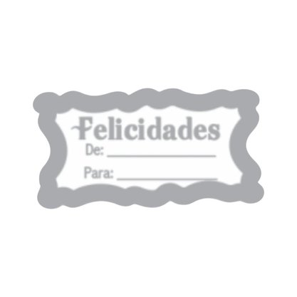 Etiqueta Presente Felicidades De/Para C/ 100 Unidades