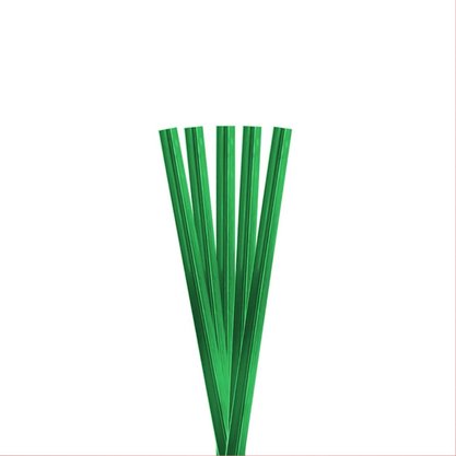 Fecho Prático Metalizado 100 Unidades Verde 11cm Cromus