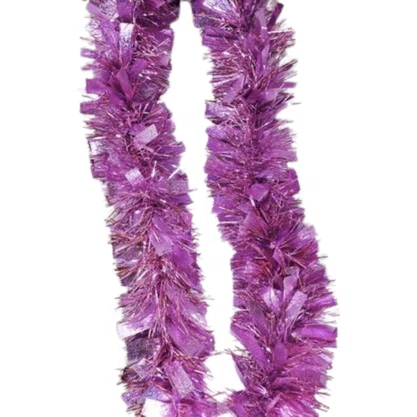 Festão Metaloide Rosa Pink 9cm X 2m Natalino Global