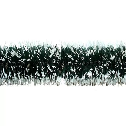 Festão Metaloide Verde com Neve 11cmX2m Natalino Global