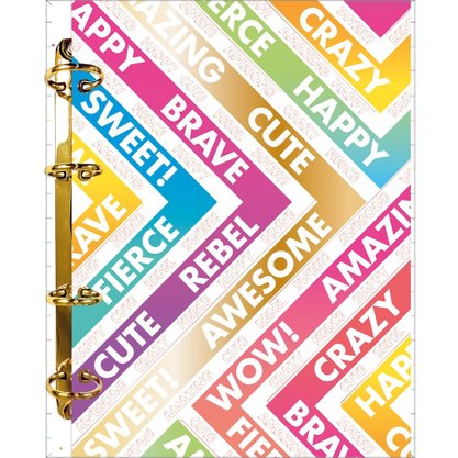 Fichário Argolado Colegial Be Nice Traços Coloridos Tilibra