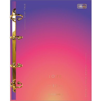 Fichário Argolado Colegial Rosa e Roxo Great Tilibra