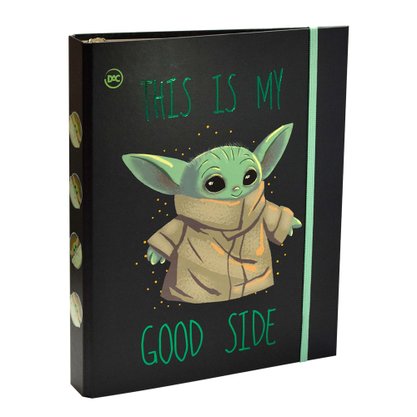 Fichário Argolado Universitário Star Wars Baby Yoda DAC