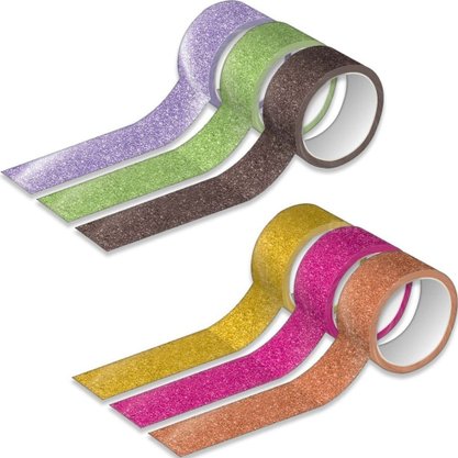 Fita Adesiva C/ Gliter Sortido 15mmx10m Tilibra