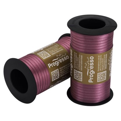 Fita Cetim 04mm Rose Gold Cor 344 C/ 100m Progresso