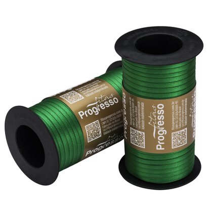 Fita Cetim 04mm Verde Bandeira Cor 217 C/ 100m Progresso