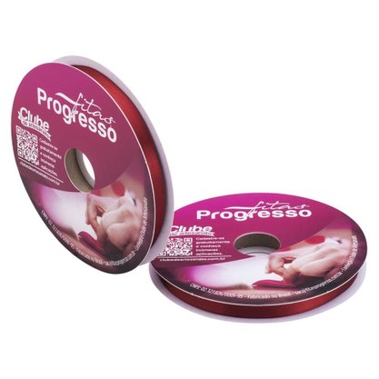 Fita Cetim 10mm Vermelho Marsala Cor 389 C/ 50m Ph Fit