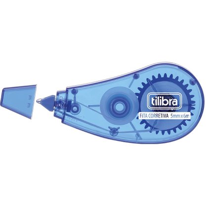 Fita Corretiva Branca 5Mm X 6 M Azul Tilibra