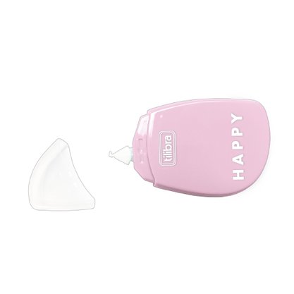 Fita Corretiva Branca 5Mm X 6 M Rosa Claro Happy Tilibra