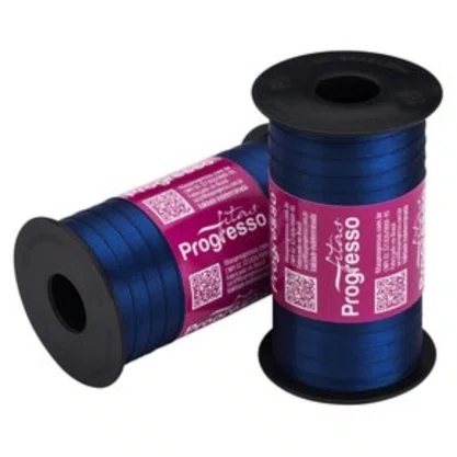 Fita de Cetim 04mm Azul Marinho Cor 215 C/ 100m PHFit