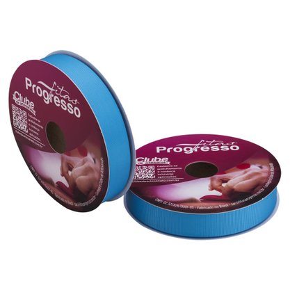 Fita de Gorgurão 22mm Azul Médio Cor 1390 C/ 40mt Progresso