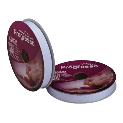 Fita Gorgurão 15mm Branca Cor 201 Rolo 40 Metros Phfit