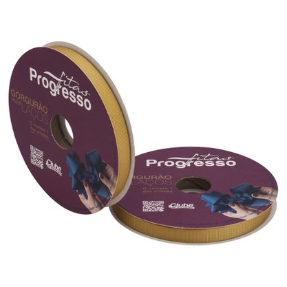 Fita Gorgurão Laço 10mm Ouro Cor 228 Rolo 40 Metros Phfit
