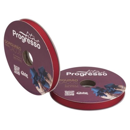 Fita Gorgurão Laço 10mm Vermelha Cor 209 Rolo 40 Metros Phfit