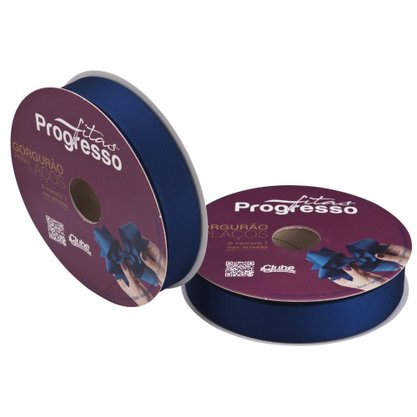 Fita Gorgurão Laço 22mm Azul Marinho Cor 215 C/40m