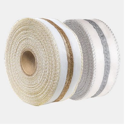 Fita Tnt Branca C/ Listra Prata 45mm C/ 24,75m Hal