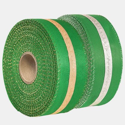 Fita Tnt Verde C/ Listra Ouro 45mm C/ 24,75m Halley