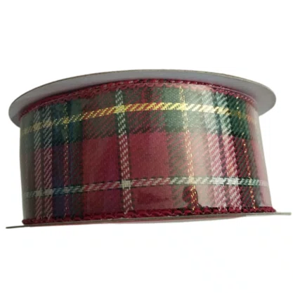 Fita Xadrez Vermelha E Verde 38mm Ref 1073738 Rolo C/ 4,57m Cromus