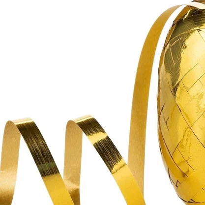 Fitilho Plástico Metalizado Ouro C/ 20m Silverplastic