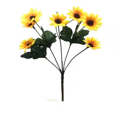 Flor Girassol com 8 Galhos e Flores Grandes - 45 cm | Bella Garden Ref. BG 233544