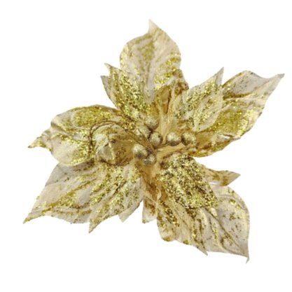 Flor Natalina Bico de Papagaio Ouro Ref 1200767 Cromus