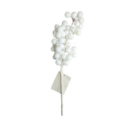 Flor Natalina Cereja Branca 1591594 Cromus