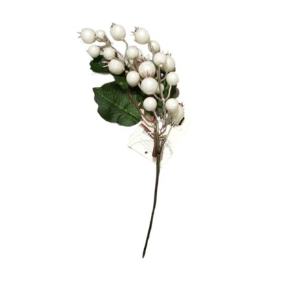 Flor Natalina Flor e Frutas Branca Ref. 1016233 Cromus