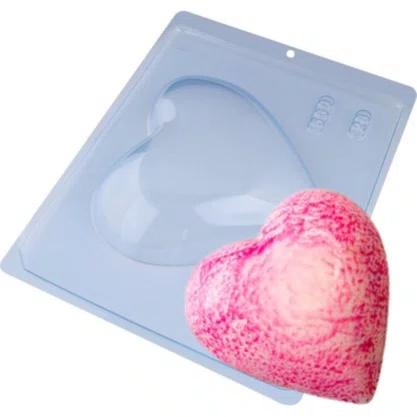 Forma Acetato Bombom Coração Liso 500 g Cód.28 BWB