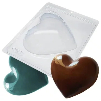 Forma Acetato Bombom Coração Liso 500 g Cód.28 BWB