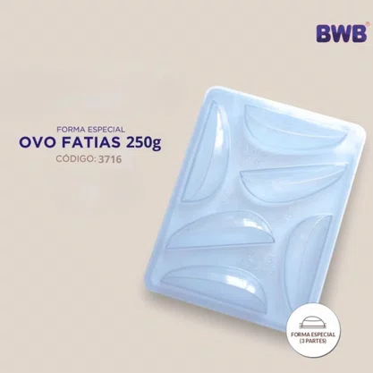 Forma Acetato Silicone Ovo Páscoa Fatias 250g BWB