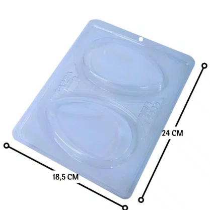 Forma Acetato Silicone Ovo Tablete Grosso Ovo Liso 48g BWB