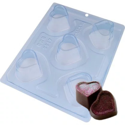 Forma Acetato Silicone Trufa Coração Detalhes 9917 BWB