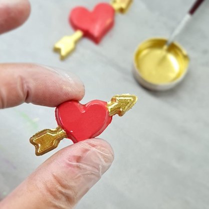 Forma de Acetato Aplique Coração Cupido Cód.10354 BWB