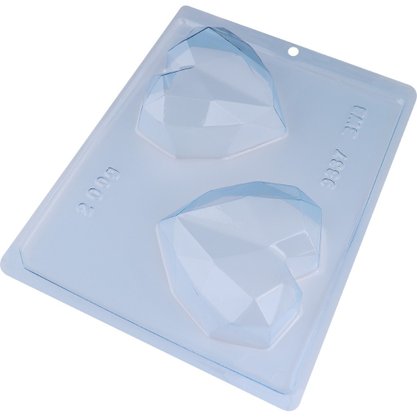Forma Acetato Silicone Coração Lapidado 200 g Cód.9837 BWB