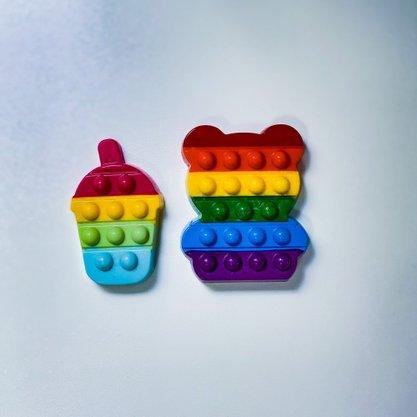 Forma Acetato Silicone Pop It Milk Shake Urso Cód.10288 BWB