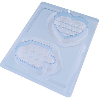 Forma Acetato Silicone Pop It Sorvete Coração Cód.10287 BWB