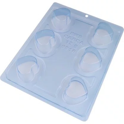 Forma de Acetato com Silicone Trufa Coração P 9916 BWB