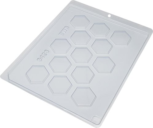 Forma Acetato Bombom Hexagono Detalhado Cód.9423 BWB