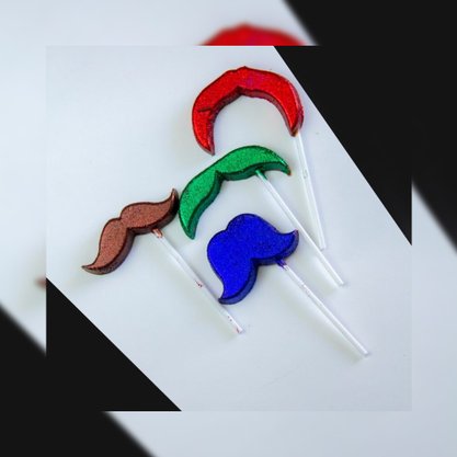 Forma de Acetato Pirulito Bigodes Cód.10366 BWB