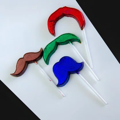 Forma de Acetato Pirulito Bigodes Cód.10366 BWB
