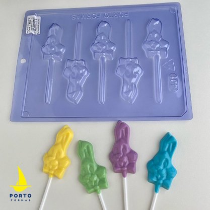 Forma Acetato Pirulito Coelho Dentão Cód.401 Porto Formas