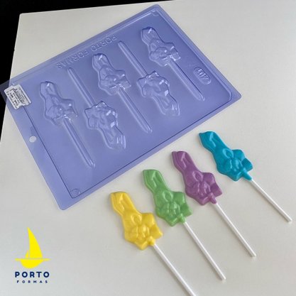 Forma Acetato Pirulito Coelho Dentão Cód.401 Porto Formas