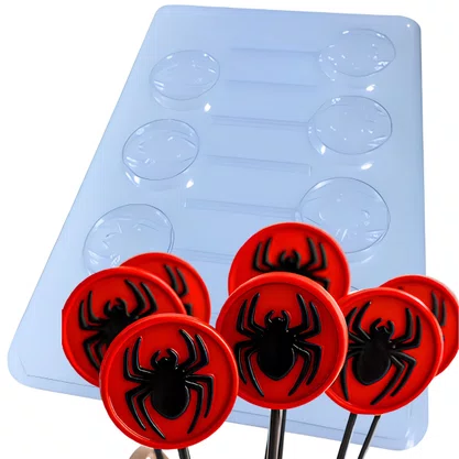 Forma de Acetato Pirulito Redondo Aranha Cód.3715 BWB