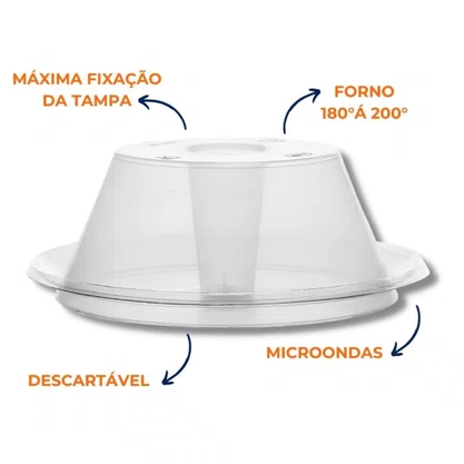 Forma Pudim com Tampa 150ml G367 com 10 Jogos Galvanotek
